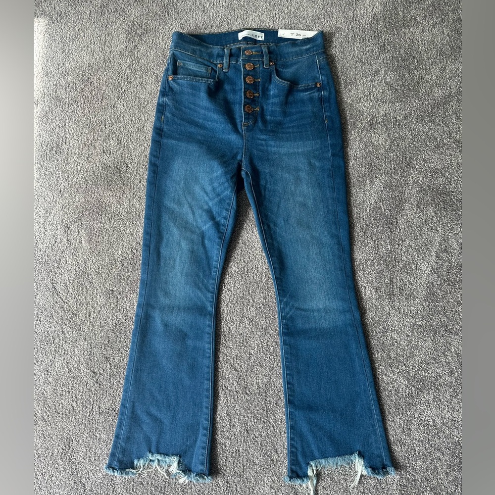 LOFT High-Waist Kick Crop Jeans NWT